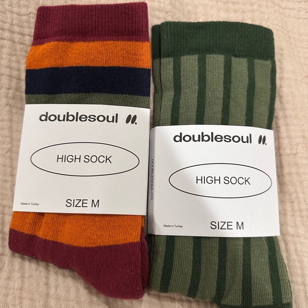 Doublesoul Unisex High Socks - 2 Pack